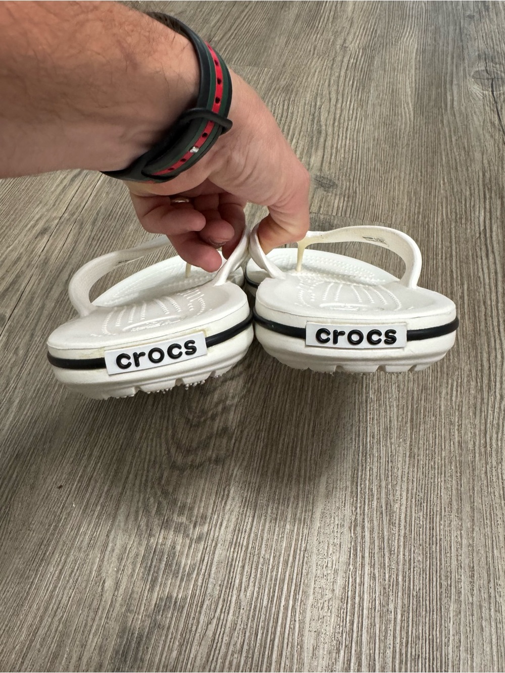Crocs crocband thong flip flops Women’s 9/ Men’s 7 excellent condition - Picture 5 of 7